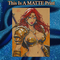 Red Sonja Art Illustration Hard Signed 8.5x11in Fine Art PRINT