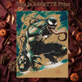 Venom Art Illustration Hard Signed 8.5x11in Fine Art PRINT
