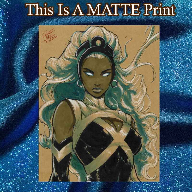 Storm Art Illustration Hard Signed 8.5x11in Fine Art PRINT