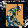 Wolverine Art Illustration Hard Signed 8.5x11in Fine Art PRINT