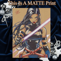 Psylocke Art Illustration Hard Signed 8.5x11in Fine Art PRINT