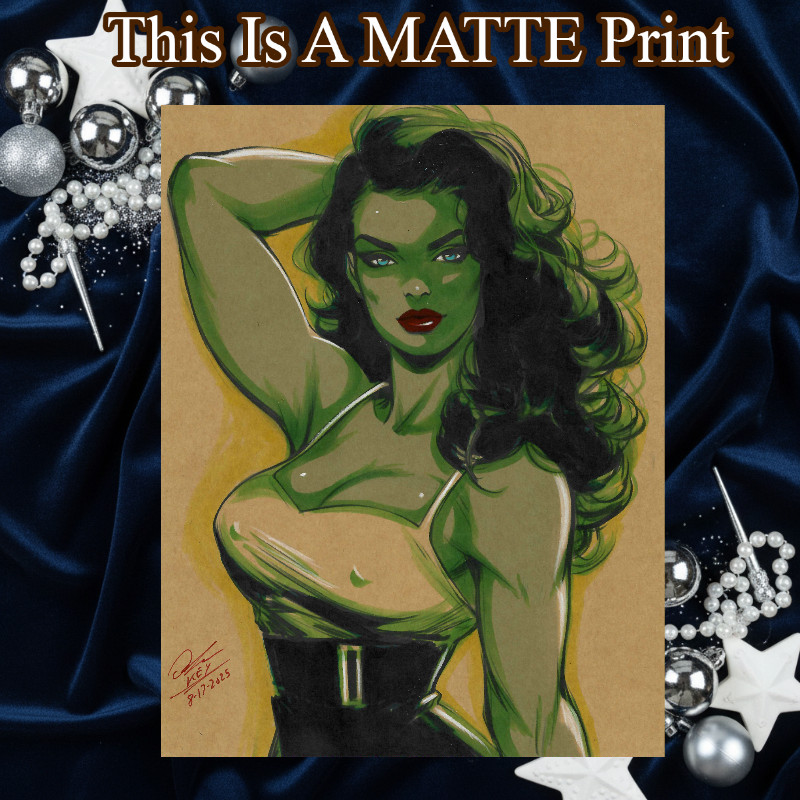 She Hulk Art Illustration Hard Signed 8.5x11in Fine Art PRINT