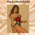 Wonder Woman Art Illustration Hard Signed 8.5x11in Fine Art PRINT