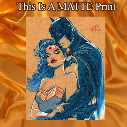 Batman Art Illustration Hard Signed 8.5x11in Fine Art PRINT