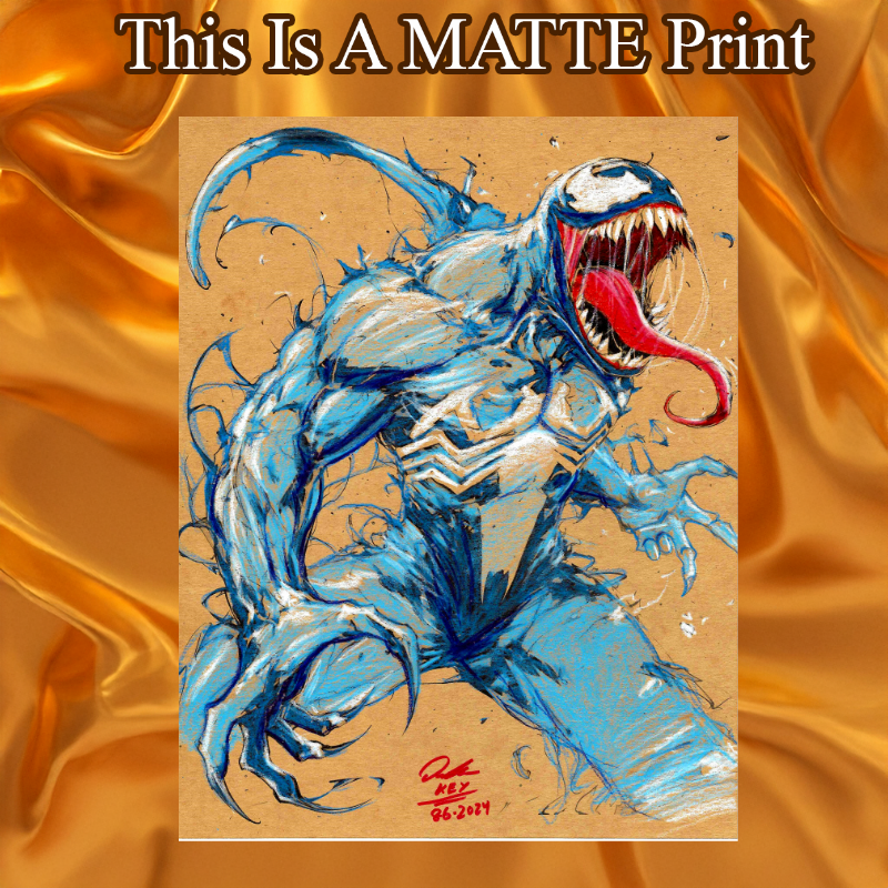 Venom Art Illustration Hard Signed 8.5x11in Fine Art PRINT
