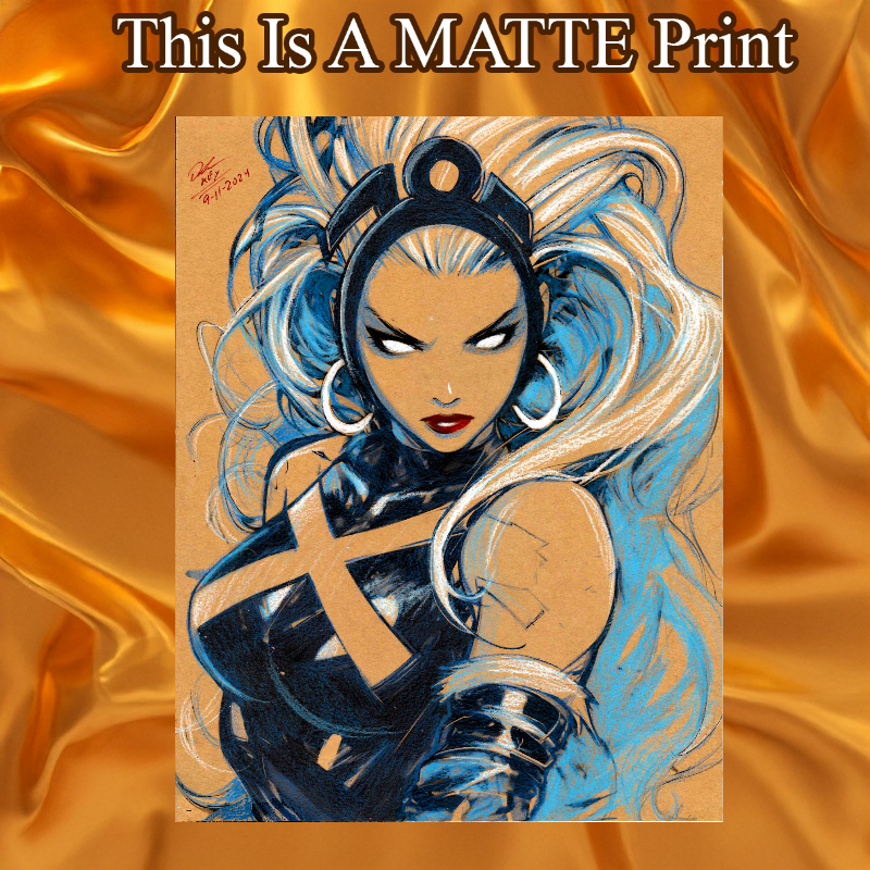 Storm Art Illustration Hard Signed 8.5x11in Fine Art PRINT
