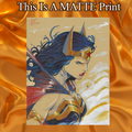 Wonder Woman Art Illustration Hard Signed 8.5x11in Fine Art PRINT