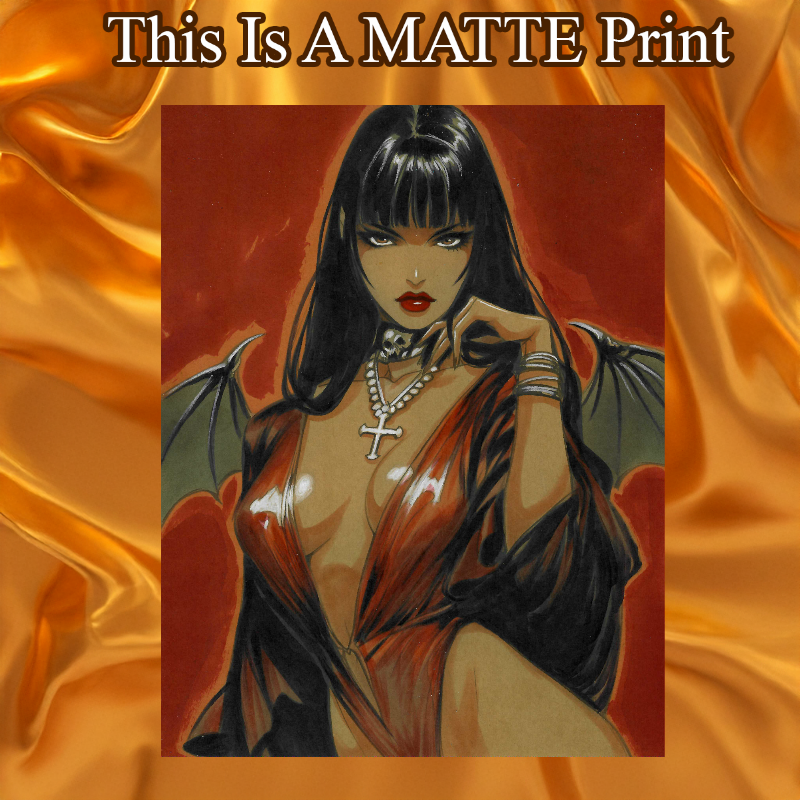 Vampirella Art Illustration Hard Signed 8.5x11in Fine Art PRINT