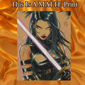 Psylocke Art Illustration Hard Signed 8.5x11in Fine Art PRINT