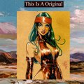 Elektra Comic Art Original Fine Mixed Media | Rare 1 of 1 | COA Included | 8.5x11 on Premium Archival Cardstock