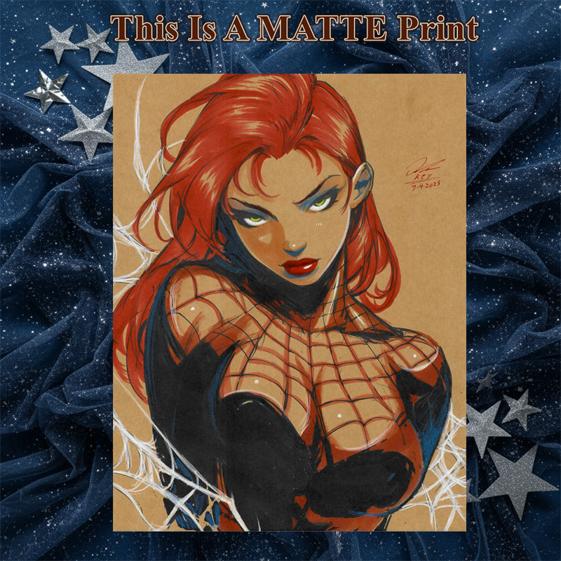 Mary Jane Art Illustration Hard Signed 8.5x11in Fine Art PRINT