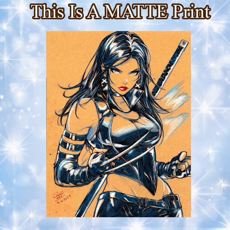 X-23 Art Illustration Hard Signed 8.5x11in Fine Art PRINT