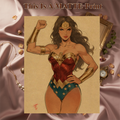 Wonder Woman Art Illustration Hard Signed 8.5x11in Fine Art PRINT