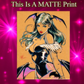 Morrigan Aensland Art Illustration Hard Signed 8.5x11in Fine Art PRINT