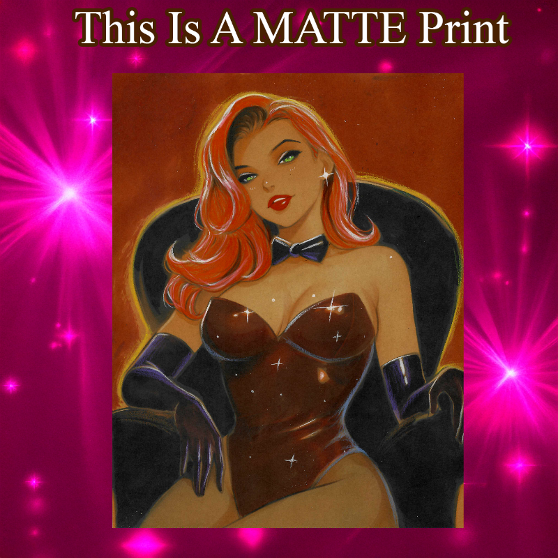 Jessica Rabbit Art Illustration Hard Signed 8.5x11in Fine Art PRINT