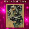 Black Cat Art Illustration Hard Signed 8.5x11in Fine Art PRINT