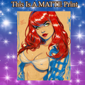 Mary Jane Art Illustration Hard Signed 8.5x11in Fine Art PRINT
