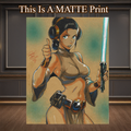 Princess Leia Art Illustration Hard Signed 8.5x11in Fine Art PRINT