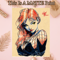 Mary Jane Art Illustration Hard Signed 8.5x11in Fine Art PRINT