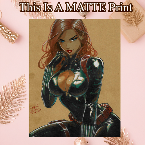 Black Widow Art Illustration Hard Signed 8.5x11in Fine Art PRINT
