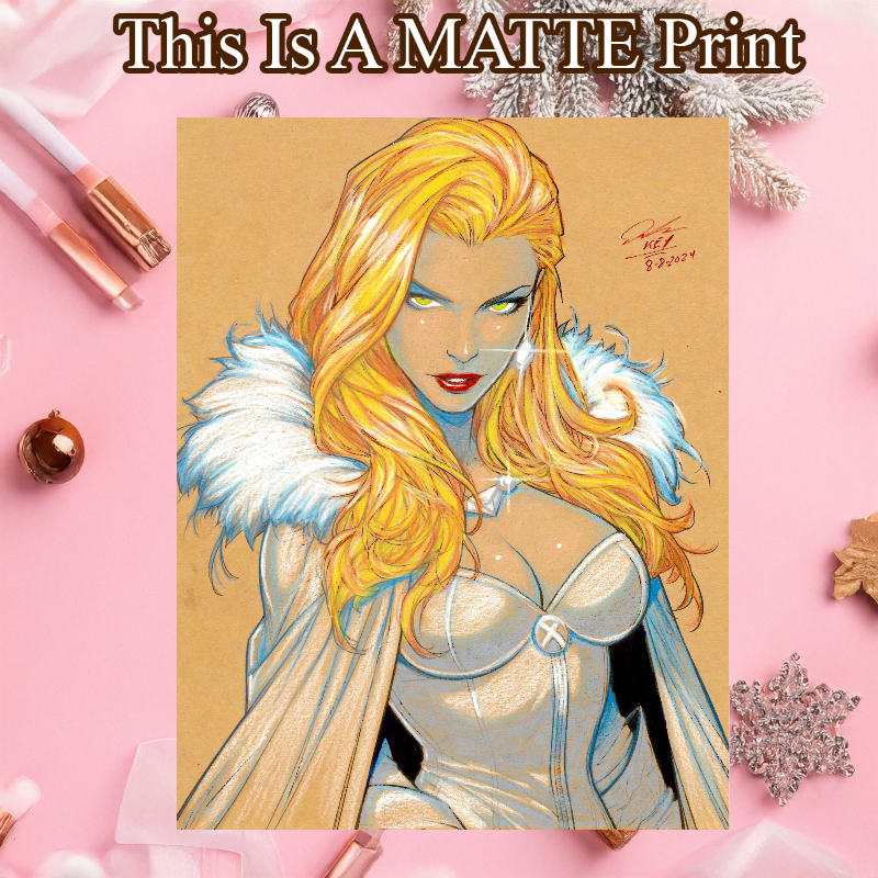 Emma Frost Art Illustration Hard Signed 8.5x11in Fine Art PRINT