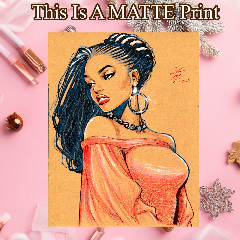 OC Art Illustration Hard Signed 8.5x11in Fine Art PRINT