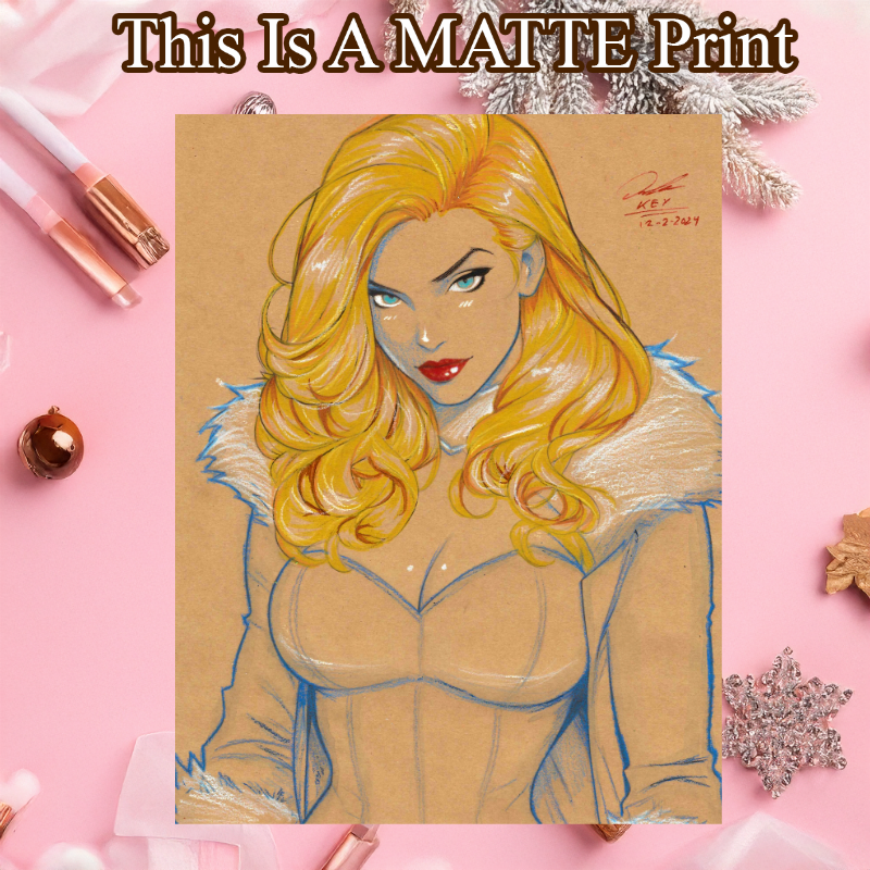 Emma Frost Art Illustration Hard Signed 8.5x11in Fine Art PRINT
