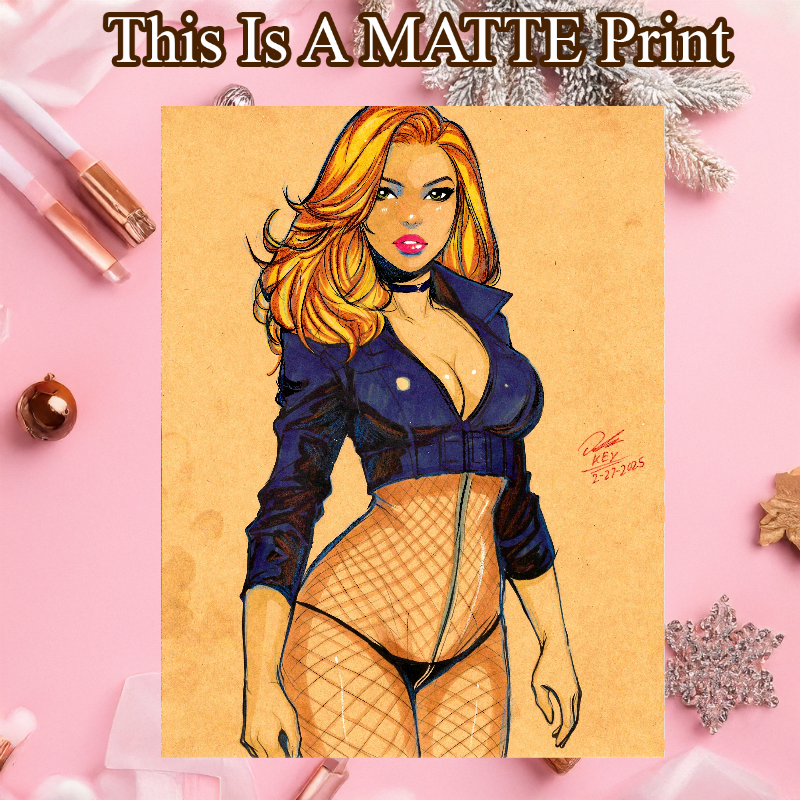 Black Canary Art Illustration Hard Signed 8.5x11in Fine Art PRINT