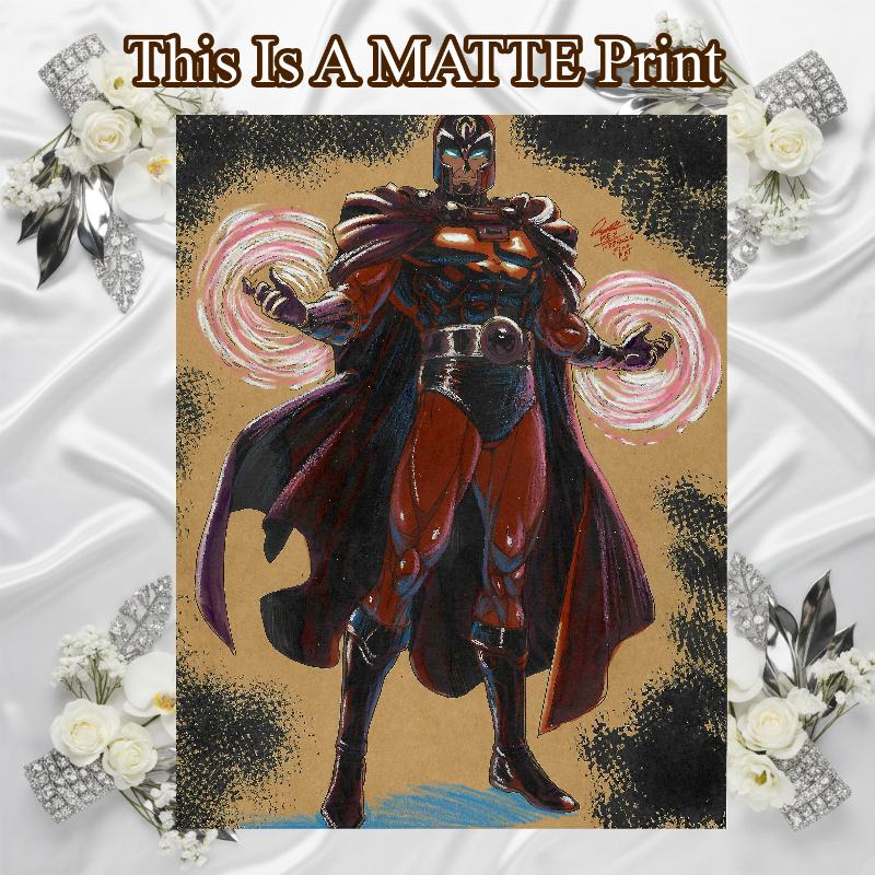 Magneto Art Illustration Hard Signed 8.5x11in Fine Art PRINT