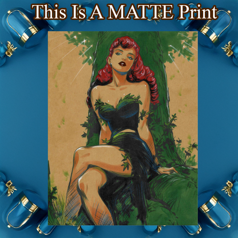 Poison Ivy Art Illustration Hard Signed 8.5x11in Fine Art PRINT