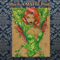Poison Ivy Art Illustration Hard Signed 8.5x11in Fine Art PRINT