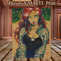 Mary Jane Art Illustration Hard Signed 8.5x11in Fine Art PRINT