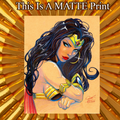Wonder Woman Art Illustration Hard Signed 8.5x11in Fine Art PRINT