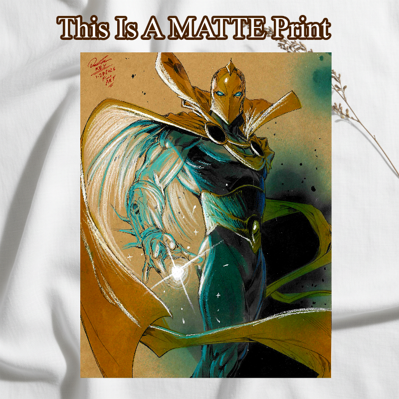 Dr.Fate Art Illustration Hard Signed 8.5x11in Fine Art PRINT