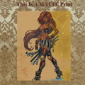 Red Monika Art Illustration Hard Signed 8.5x11in Fine Art PRINT