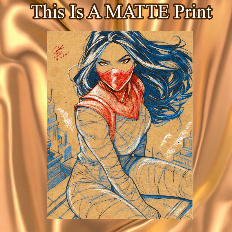 Silk Art Illustration Hard Signed 8.5x11in Fine Art PRINT