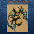 Wolverine Art Illustration Hard Signed 8.5x11in Fine Art PRINT