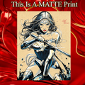 Wonder Woman Art Illustration Hard Signed 8.5x11in Fine Art PRINT