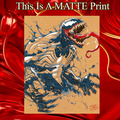 Venom Art Illustration Hard Signed 8.5x11in Fine Art PRINT
