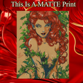 Poison Ivy Art Illustration Hard Signed 8.5x11in Fine Art PRINT