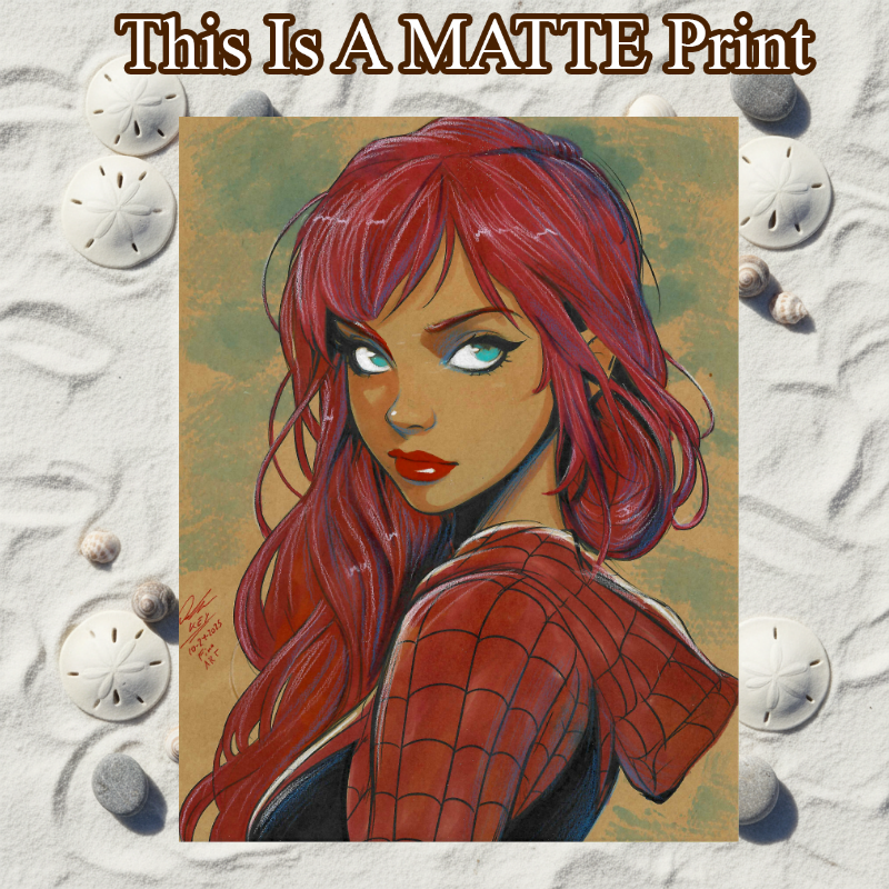 Mary Jane Art Illustration Hard Signed 8.5x11in Fine Art PRINT