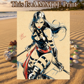Psylocke Art Illustration Hard Signed 8.5x11in Fine Art PRINT