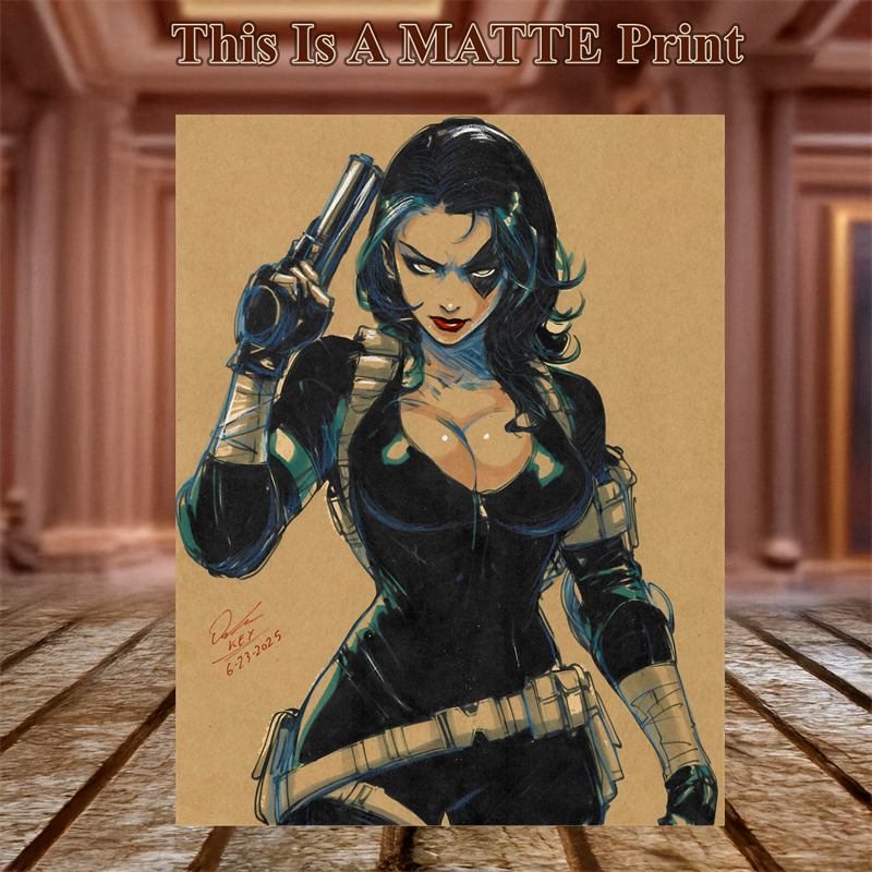 Domino Art Illustration Hard Signed 8.5x11in Fine Art PRINT