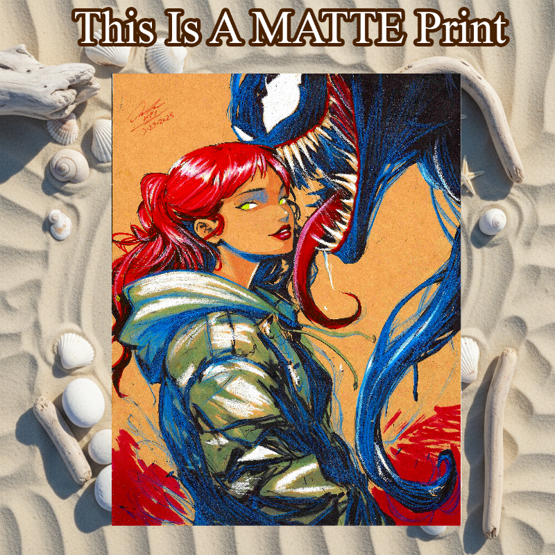 Mary Jane Art Illustration Hard Signed 8.5x11in Fine Art PRINT