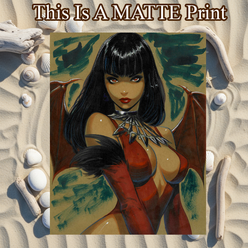 Vampirella Art Illustration Hard Signed 8.5x11in Fine Art PRINT