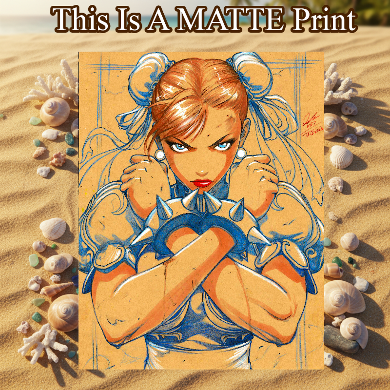Chun Li Art Illustration Hard Signed 8.5x11in Fine Art PRINT