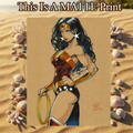 Wonder Woman Art Illustration Hard Signed 8.5x11in Fine Art PRINT