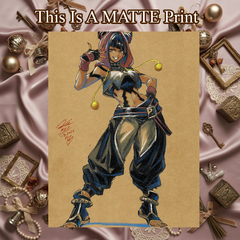 Juri Han From Street Fighter Art Illustration Hard Signed 8.5x11in Fine Art PRINT