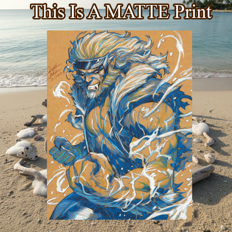 Sabertooth Art Illustration Hard Signed 8.5x11in Fine Art PRINT