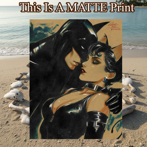 Batman Art Illustration Hard Signed 8.5x11in Fine Art PRINT